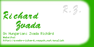 richard zvada business card